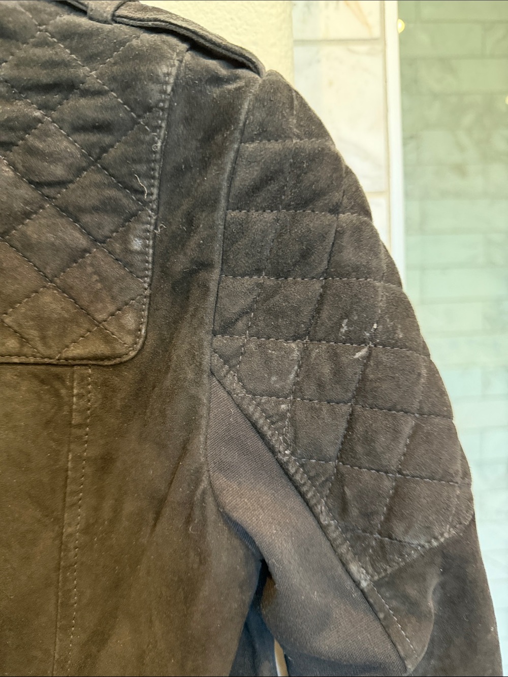 Alice + Olivia Black Suede Moto Jacket - Picture 7 of 7